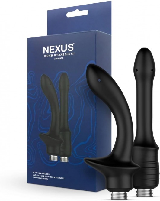 Набор из 2 насадок для анального душа Shower Douche Duo Kit Beginner - Nexus Range - купить с доставкой в Рязани
