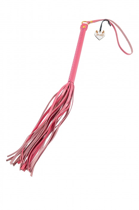 Розовая кожаная плеть - 50 см. - Pecado - купить с доставкой в Рязани