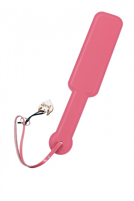 Розовый кожаный пэддл - 37 см. - Pecado - купить с доставкой в Рязани