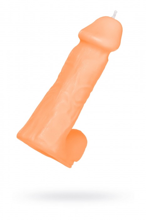 Оранжевая сувенирная свеча «Пенис» - Pecado - купить с доставкой в Рязани