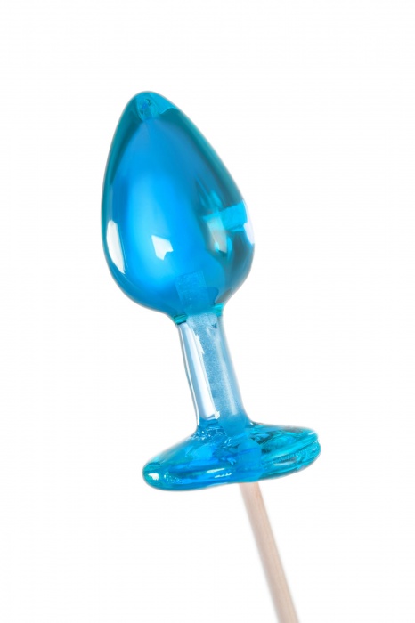 Голубой леденец в форме анальной пробки со вкусом блю кюрасао - 29 гр. - Sosuчki - купить с доставкой в Рязани