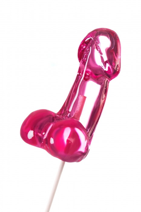 Розовый леденец в форме члена со вкусом айриш крим - 80 гр. - Sosuчki - купить с доставкой в Рязани