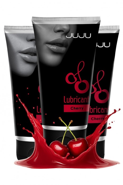 Набор из 3 съедобных лубрикантов JUJU со вкусом вишни - JuJu - купить с доставкой в Рязани