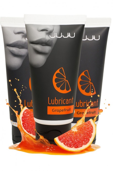 Набор из 3 съедобных лубрикантов JUJU со вкусом грейпфрута - JuJu - купить с доставкой в Рязани