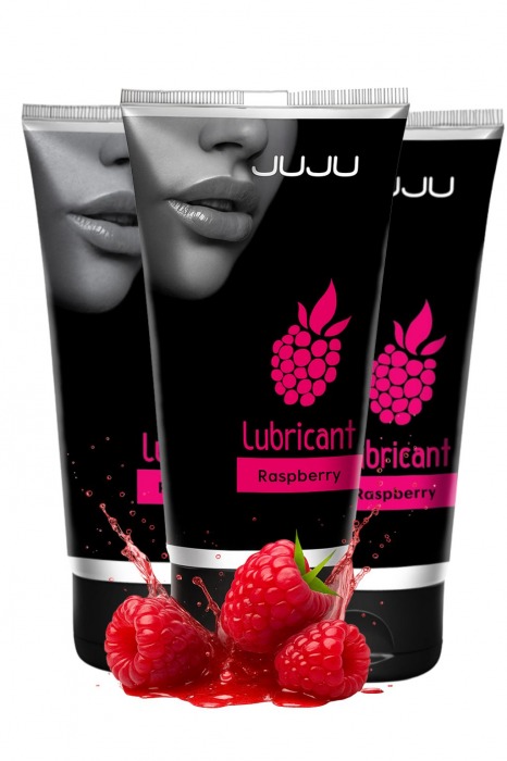 Набор из 3 съедобных лубрикантов JUJU со вкусом малины - JuJu - купить с доставкой в Рязани