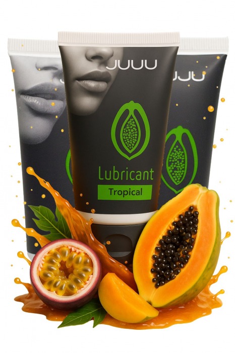 Набор из 3 съедобных лубрикантов JUJU со вкусом тропических фруктов - JuJu - купить с доставкой в Рязани