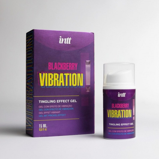 Стимулирующий гель с эффектом вибрации Blackberry Vibration - 15 мл. - INTT - купить с доставкой в Рязани