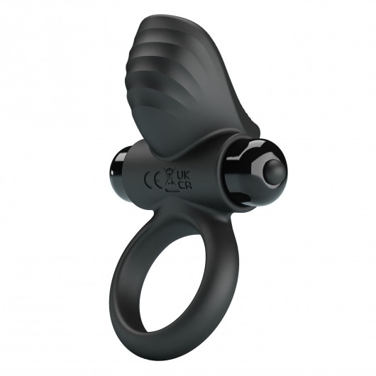 Черное эрекционное кольцо с вибрацией Adrien - Baile - в Рязани купить с доставкой