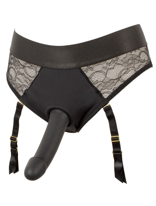 Черный женский страпон Strap-on Set: трусики и насадка - Orion - купить с доставкой в Рязани