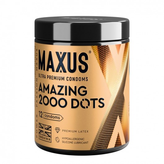 Точечные презервативы MAXUS 2000 Amazing Dots с железным кейсом - 12 шт. - Maxus - купить с доставкой в Рязани