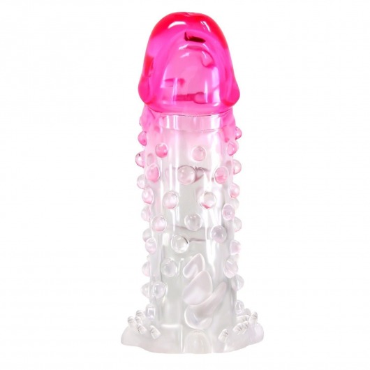 Прозрачно-розовая насадка на пенис Wilford - 13,5 см. - Baile - в Рязани купить с доставкой