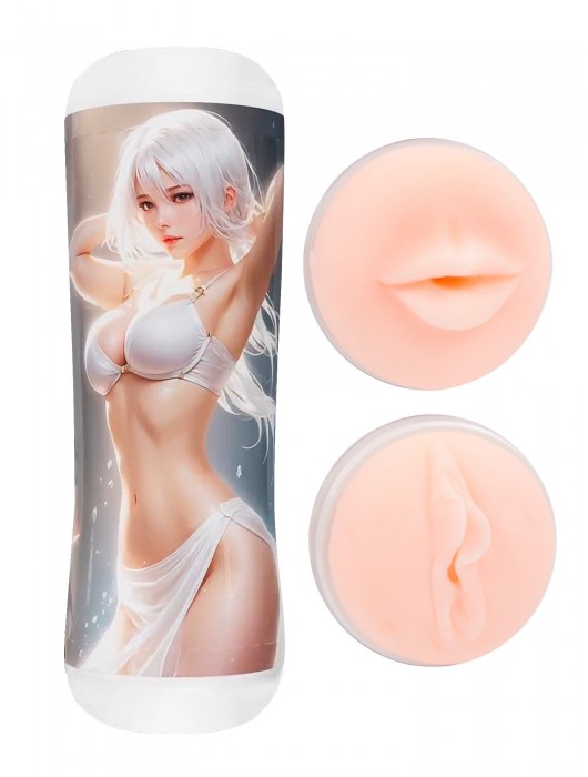 Двусторонний мастурбатор в колбе аниме - вагина и ротик - Tokyo Style - в Рязани купить с доставкой