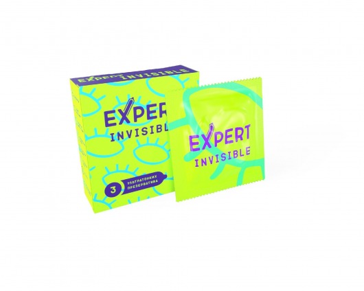 Ультратонкие презервативы Expert Invisible - 3 шт. - Expert - купить с доставкой в Рязани