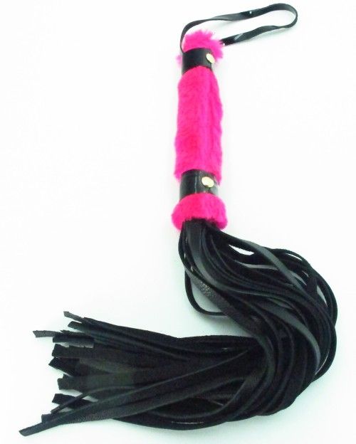 Нежная плеть с розовым мехом BDSM Light - 43 см. - БДСМ Арсенал - купить с доставкой в Рязани