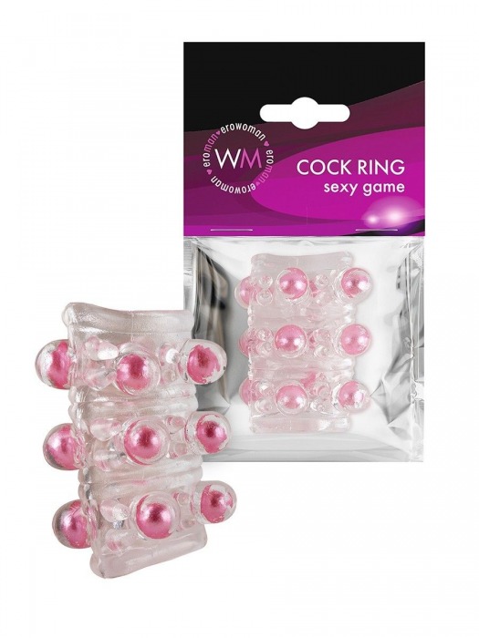 Прозрачная сквозная насадка на пенис с цветными шариками - Erowoman-Eroman - в Рязани купить с доставкой