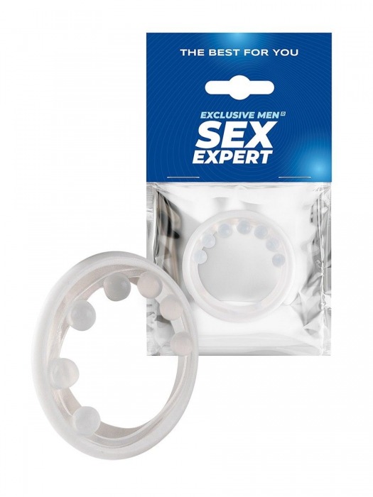 Эрекционное кольцо с мягкой стимулирующей насадкой - Sex Expert - в Рязани купить с доставкой