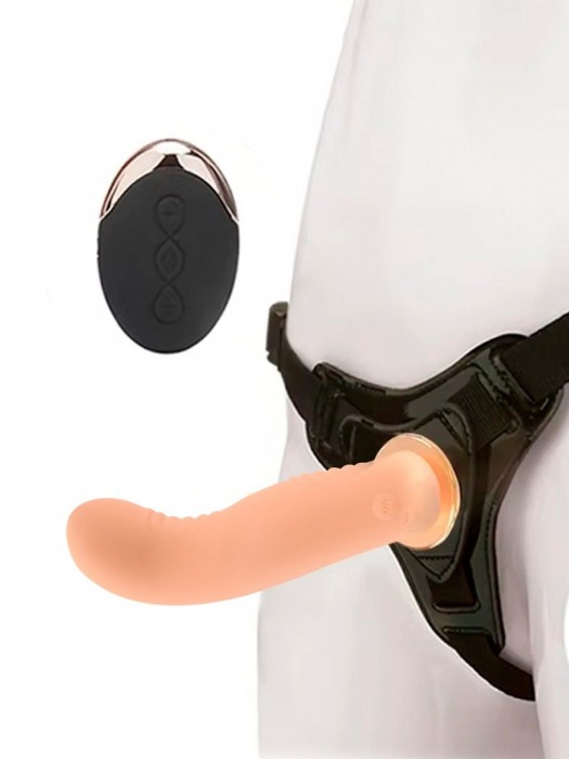 Женский вибрострапон со съемной насадкой и пультом ДУ - Erokay - купить с доставкой в Рязани