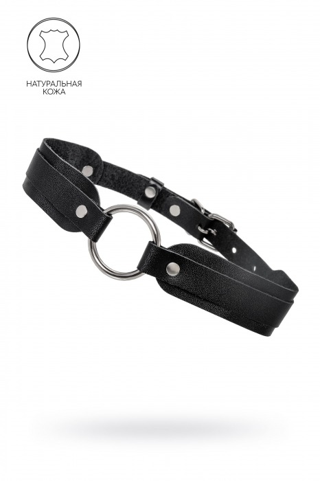 Черный кожаный чокер-ошейник со скруглёнными углами - Pecado - купить с доставкой в Рязани