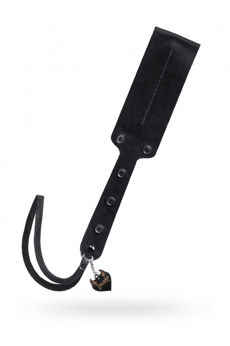 Черный кожаный пэддл - 32 см. - Pecado - купить с доставкой в Рязани