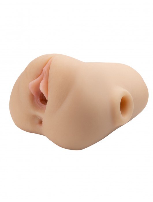 Телесный мастурбатор с вибрацией Double Pounder Vibrating Squeeze Stroker - Pipedream - в Рязани купить с доставкой