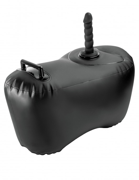 Черное надувное кресло с платформой для фиксации дилдо Body Dock Inflatable Love Seat - Pipedream - купить с доставкой в Рязани