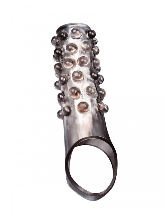 Дымчатая насадка на пенис с выпуклостями - 11 см. - Sex Expert - в Рязани купить с доставкой