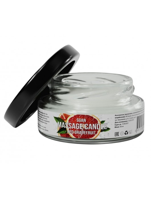 Массажная свеча «Красный грейпфрут» - 50 мл. - SGAN - купить с доставкой в Рязани
