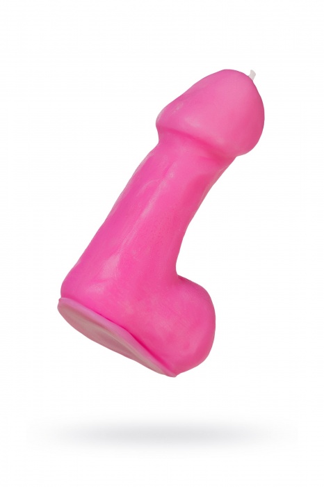 Розовая свеча в форме пениса - 47 гр. - Pecado - купить с доставкой в Рязани