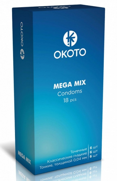 Презервативы OKOTO Mega Mix - 18 шт. - Sitabella - купить с доставкой в Рязани