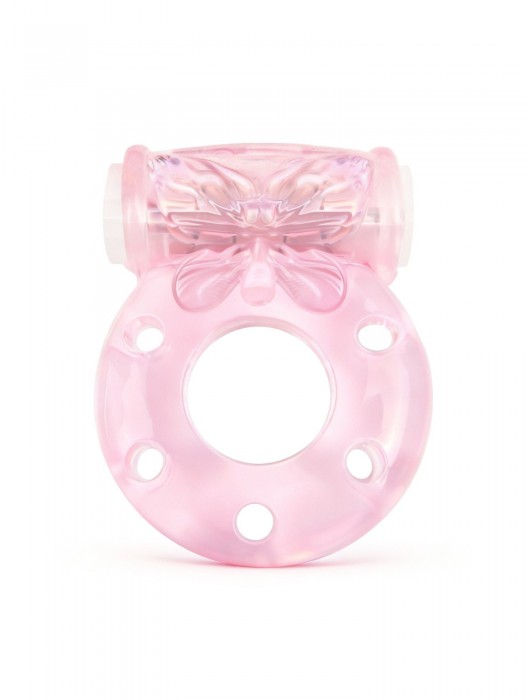 Розовое эрекционное виброкольцо с бабочкой - 1137 - в Рязани купить с доставкой