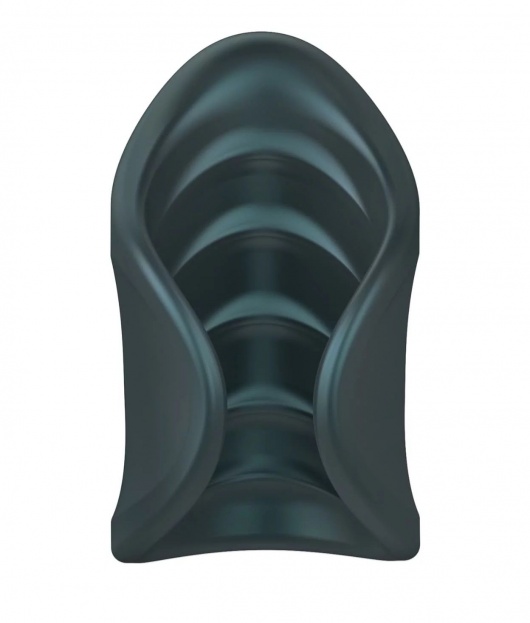 Серый сквозной мастурбатор с вибрацией Manwan Starter - Manwan - в Рязани купить с доставкой