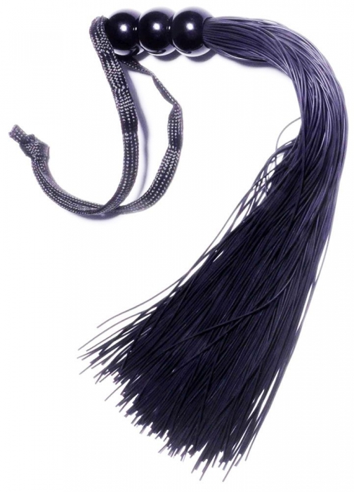 Черная силиконовая плетка - 25,4 см. - Boys of Toys - купить с доставкой в Рязани