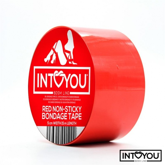 Красный скотч для фиксации Non-Sticky Bondage Tape - 15 м. - Intoyou - купить с доставкой в Рязани