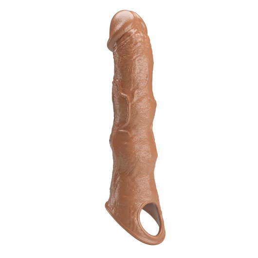 Карамельный фаллоудлинитель с 3 вставками - 28 см. - Baile - в Рязани купить с доставкой