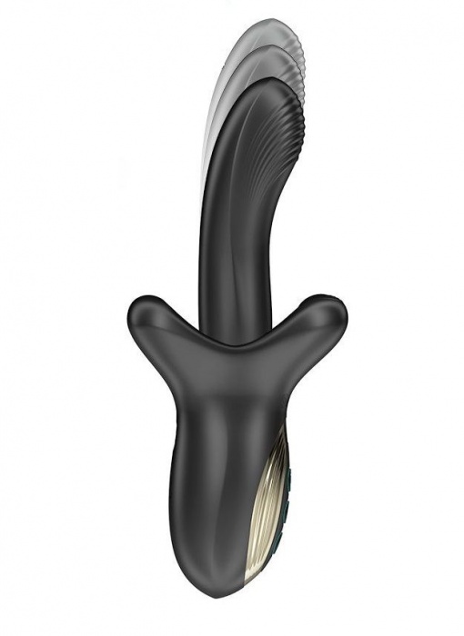 Черный вибратор с эффектом фрикций и посасывания - 23 см. - Ibiza