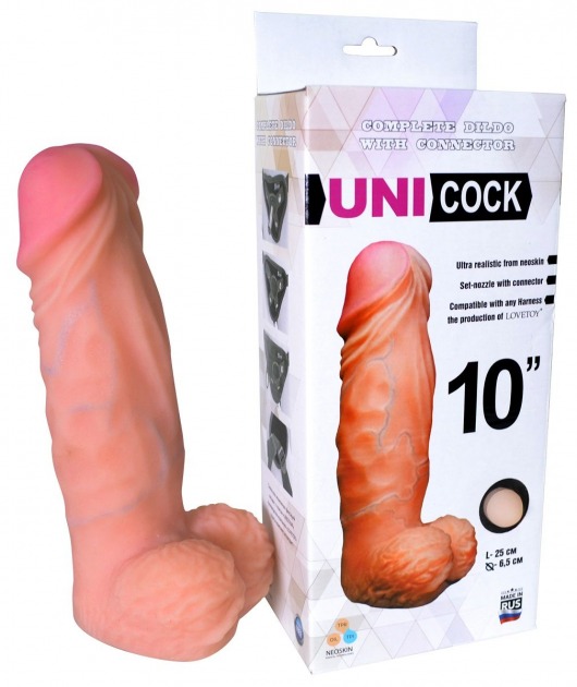 Фаллическая насадка Харнесс UNICOCK 10  - 25 см. - LOVETOY (А-Полимер) - купить с доставкой в Рязани