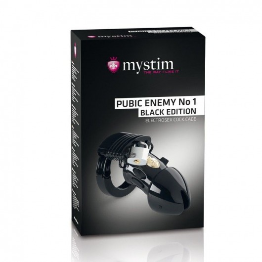 Пояс верности с электростимуляцией Mystim Pubic Enemy No1 Black Edition - MyStim - купить с доставкой в Рязани