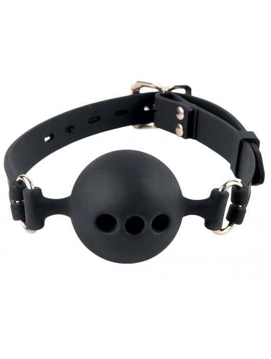 Силиконовый кляп-шар с отверстиями для дыхания Silicone Breathable Ball Gag Small - Pipedream - купить с доставкой в Рязани