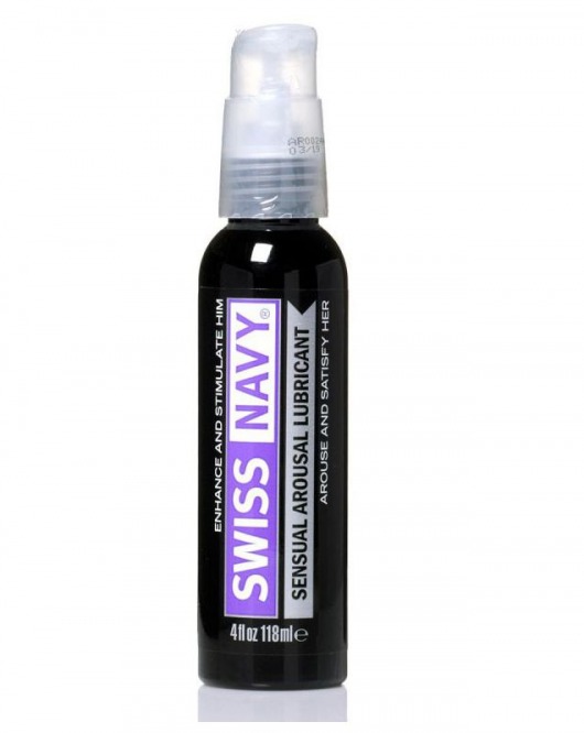Возбуждающий гель-лубрикант на водной основе Sensual Arousal Lubricant  - 118 мл. - Swiss navy - купить с доставкой в Рязани