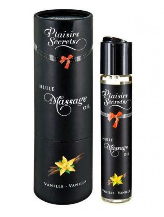 Массажное масло с ароматом ванили Huile de Massage Gourmande Vanille - 59 мл. - Plaisir Secret - купить с доставкой в Рязани