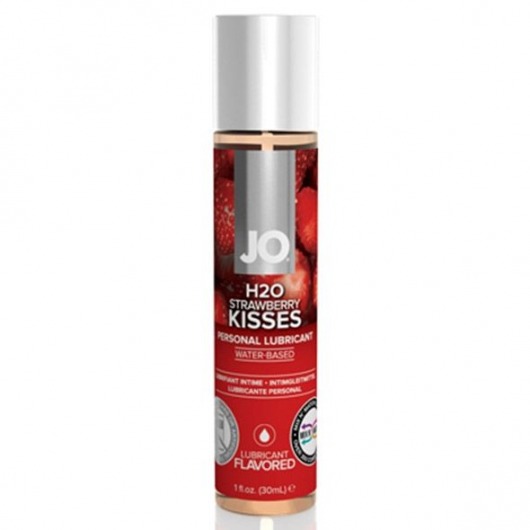 Смазка с ароматом клубники JO Flavored Strawberry Kiss - 30 мл. - System JO - купить с доставкой в Рязани