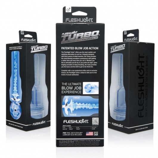 Мастурбатор Fleshlight Turbo - Trust Blue Ice - Fleshlight - в Рязани купить с доставкой