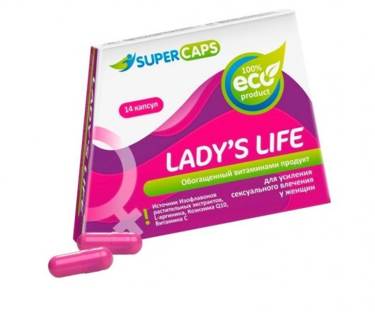 Возбуждающие капсулы Ladys Life - 14 капсул (0,35 гр.) - SuperCaps - купить с доставкой в Рязани