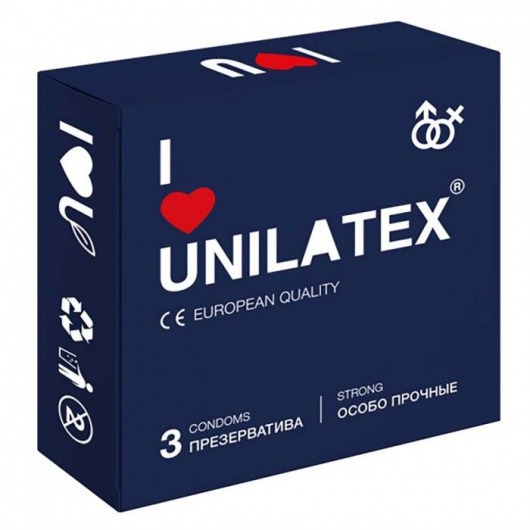 Ультрапрочные презервативы Unilatex Extra Strong - 3 шт. - Unilatex - купить с доставкой в Рязани