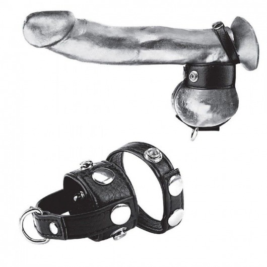 Утяжка для мошонки и пениса Cock Ring With 1  Ball Stretcher And Optional Weight Ring - BlueLine - купить с доставкой в Рязани