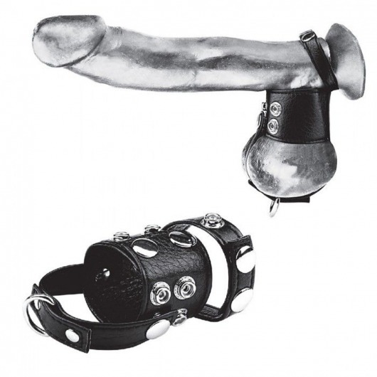 Утяжка на пенис и мошонку Cock Ring With 1.5  Ball Stretcher And Optional Weight Ring - BlueLine - купить с доставкой в Рязани