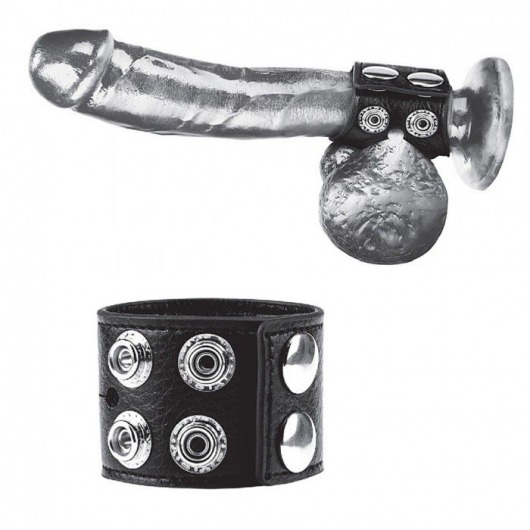 Ремень на член и мошонку 1.5  Cock Ring With Ball Strap - BlueLine - купить с доставкой в Рязани