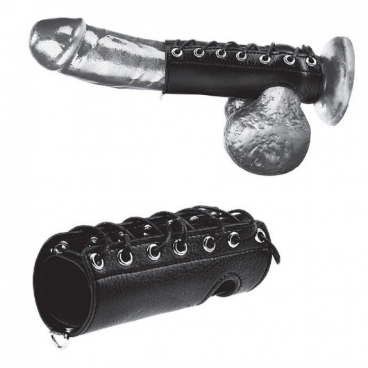 Сбруя на член на шнуровке 5  Cock Sheath - BlueLine - купить с доставкой в Рязани