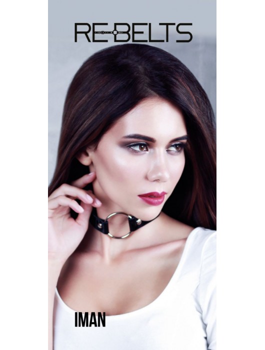 Чёрный чокер-кляп Iman Black - Rebelts - купить с доставкой в Рязани
