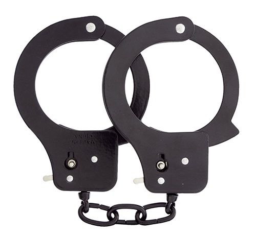 Чёрные наручники из листового металла BONDX METAL CUFFS BLACK - Dream Toys - купить с доставкой в Рязани